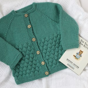Baby Cardigan Knitting Pattern, Bubble Stitch Cardigan PDF Pattern image 9