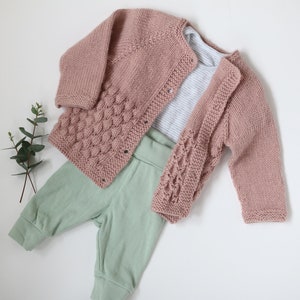 Baby Cardigan Knitting Pattern, Bubble Stitch Cardigan PDF Pattern image 7