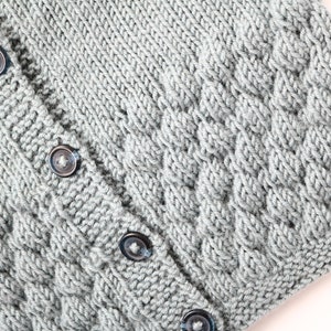 Baby Cardigan Knitting Pattern, Bubble Stitch Cardigan PDF Pattern image 6