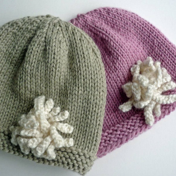 Hat Knitting Pattern, Baby and Child sizes AMELIA