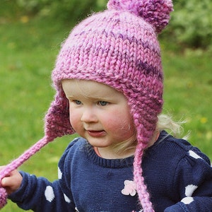 Earflap Hat Knitting Pattern Baby to Adult Sizes KELSEY - Etsy