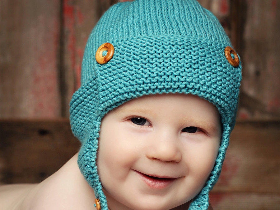 Baby Aviator Hat Knitting Pattern WRIGHT FLYER | Etsy