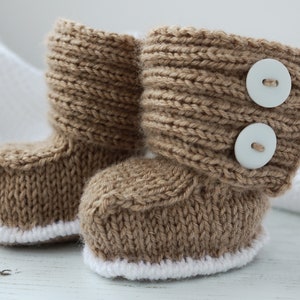 Baby Booties Knitting Pattern, Modern Baby Boots JADEN image 10