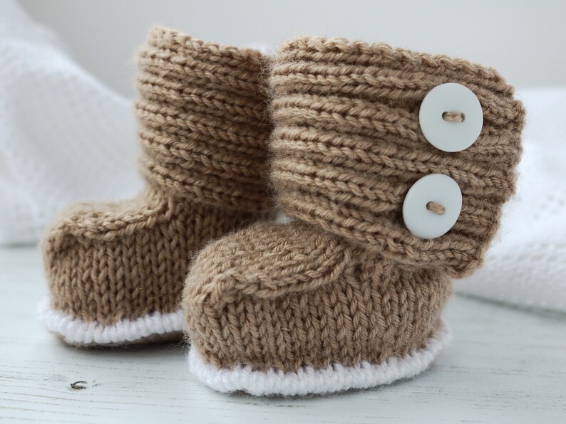 Baby Booties Knitting Pattern, Modern Baby Boots JADEN image 10