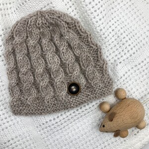Baby Hat Knitting Pattern, Toddler Hat Pattern with Cables, Baby Beanie PDF Knit Pattern HARPER image 10