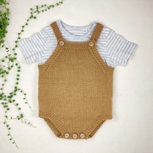 PDF Knitting Pattern for Easy Baby Romper - Style Me Simple Baby Romper Pattern