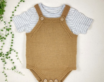 PDF Knitting pattern for Easy Baby Romper - Style Me Simple Baby Romper Pattern