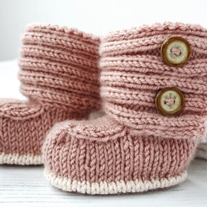 Baby Booties Knitting Pattern, Modern Baby Boots JADEN image 7