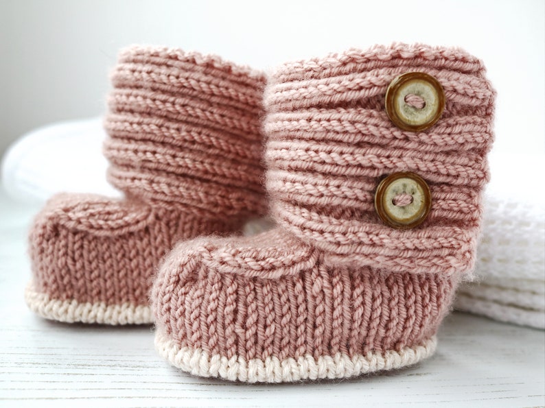 Baby Booties Knitting Pattern, Modern Baby Boots JADEN image 7