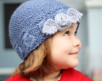 Hat Knitting Pattern, Girl to Adult sizes - SOPHIA