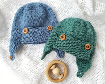 Baby Pilot Hat Knitting Pattern - WRIGHT FLYER