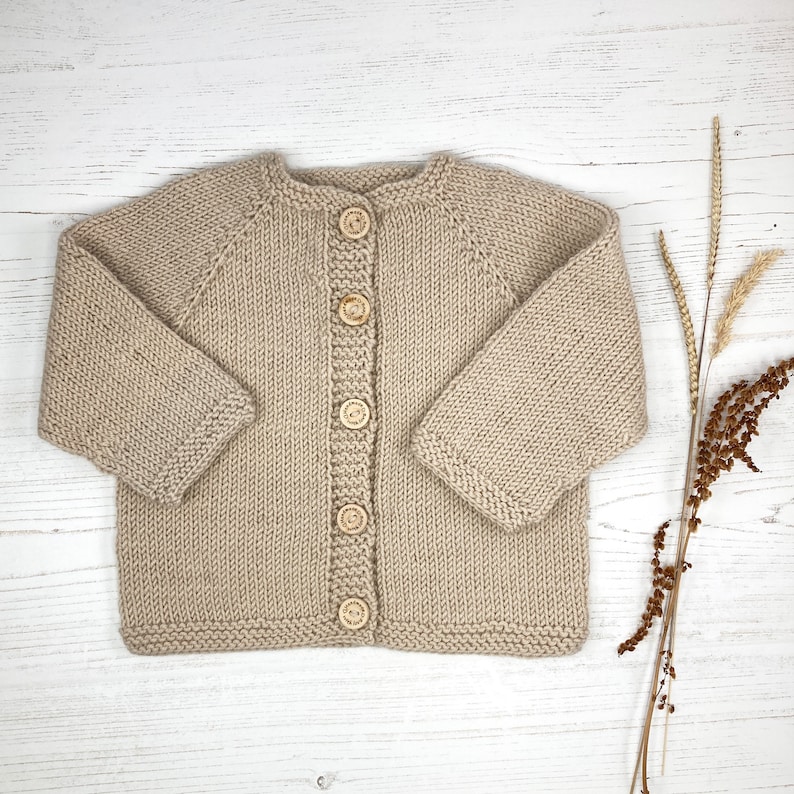 PDF Knitting Pattern for an Easy Baby Cardigan Style Me Simple Top Down Cardigan image 9