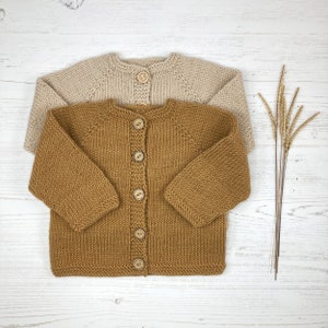 PDF Knitting Pattern for an Easy Baby Cardigan - Style Me Simple Top Down Cardigan