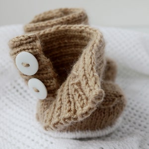 Baby Booties Knitting Pattern, Modern Baby Boots JADEN image 5