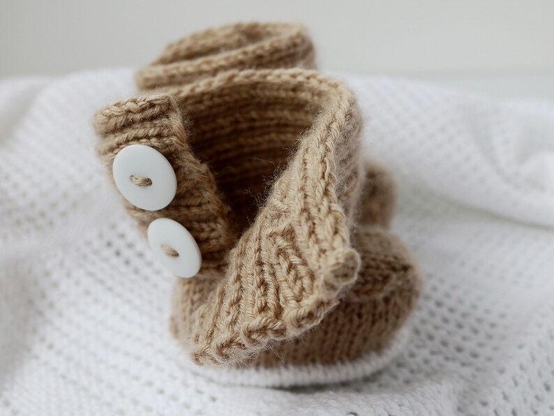 Baby Booties Knitting Pattern, Modern Baby Boots JADEN image 5