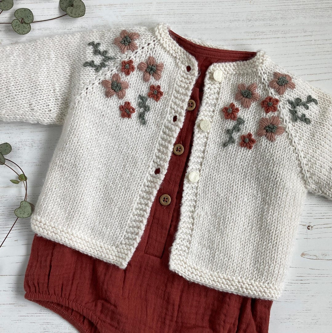 Punto Maglia Rasata Ricamo Su Maglia Uncinetto Copertina Neonato