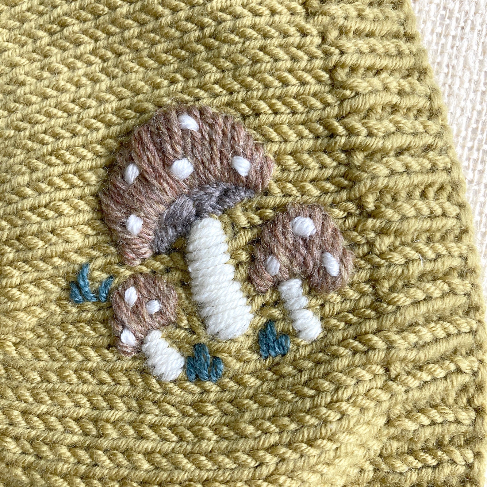 Embroidered Toadstools PDF Knitting Pattern Embroidered Toadstools Baby Bonnet With Video ...