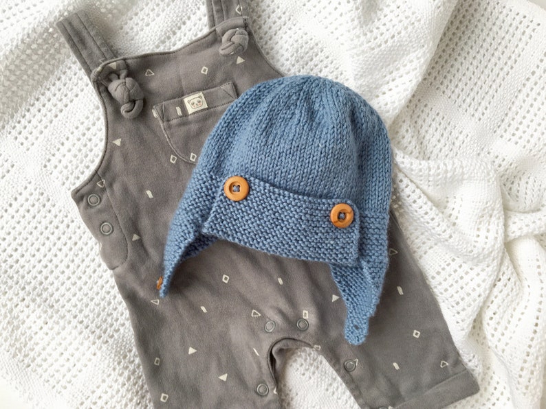 Baby Pilot Hat Knitting Pattern WRIGHT FLYER Etsy
