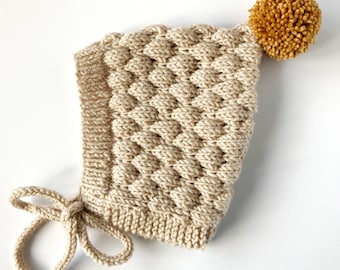 PDF Knitting Pattern Bubble Stitch Pixie Hat