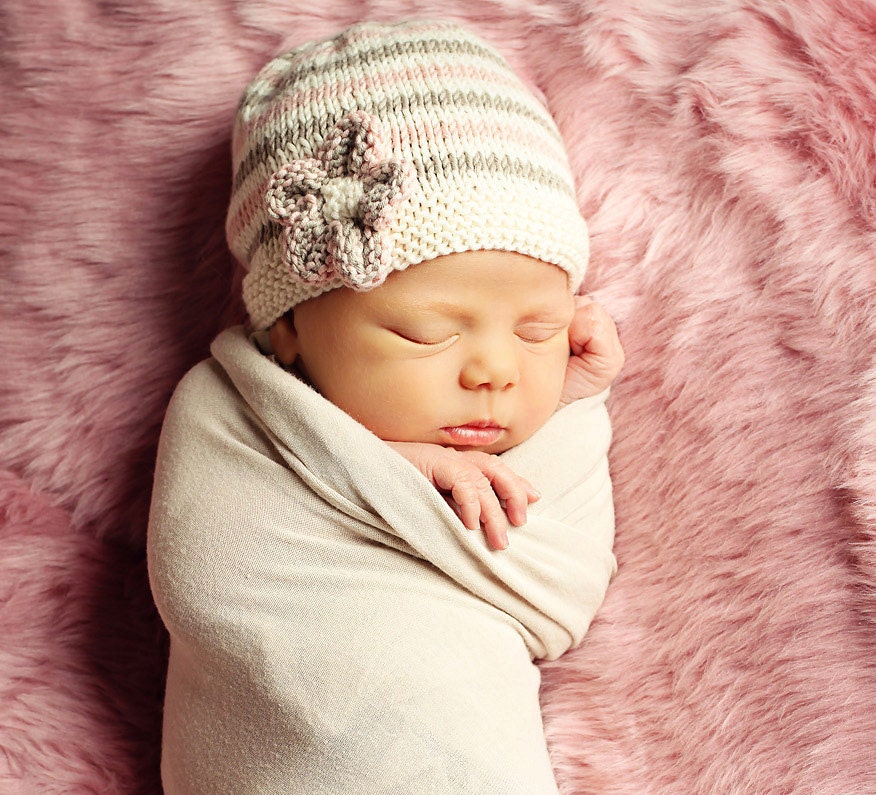 Baby Girl Hat Knitting Pattern EMILIE