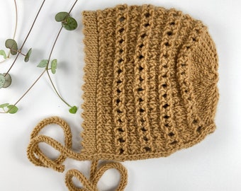 Baby Bonnet PDF Knitting Pattern - SAVANNAH