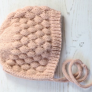 Baby Bonnet Knitting Pattern BUBBLE BONNET image 3