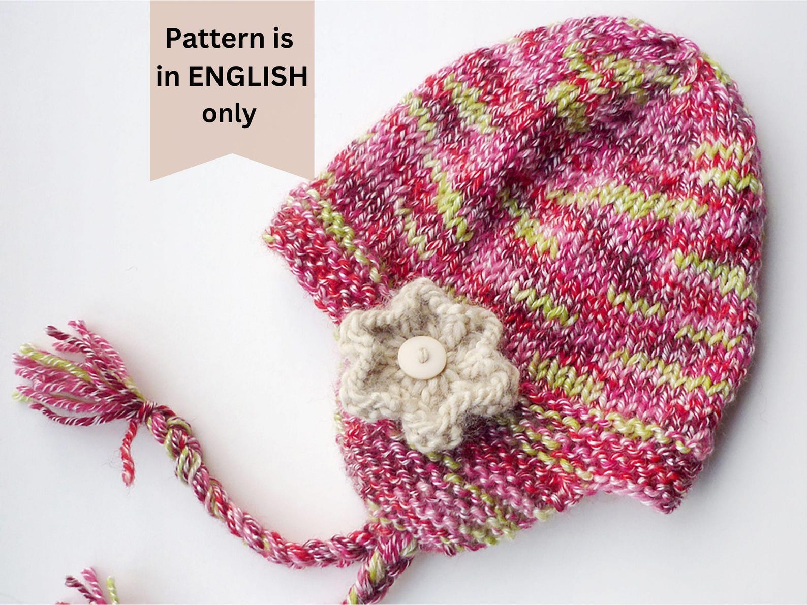 PDF Knitting Pattern for Earflap Hat With Flower - FREYA - Etsy
