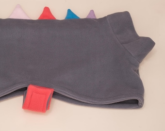 Fleece Greyhound Coat/ Greyhound clothes/ Iggy Fleece coat/ Galgo fleece coat/ Daschund fleece coat/ Fleece dog coat with belt