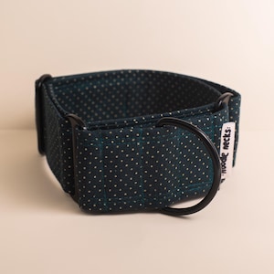 Martingale Dog Collar Golden Polka Dots / Greyhound Collar/ Iggy Collar/ Lurcher Collar/ Whippet Collar/ Galgo Collar