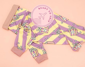 Pijamas para perros Popcorn / Pijamas para galgos / Ropa para galgos / Pijamas Iggy / Pijamas para galgos