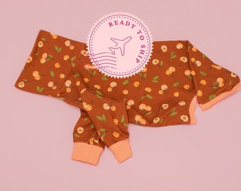 Camiseta de algodón XX pequeña Cherries/ Pijama para galgos/ Ropa para galgos/ Pijama para Iggy/ Pijama para galgos/ Pijama para whippet