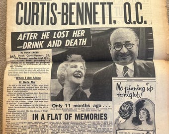 Vintage Daily Mirror - July 24th 1956 - The Tragedy of Curtis Bennett QC