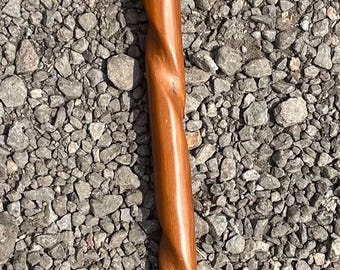 Vintage Hand Carved Wooden Lion Walking Cane Stick – Twisted Design