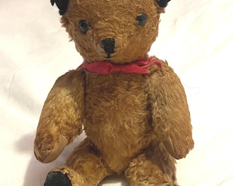 1930’s German Jointed Teddy Bear - Paper Stuffed.
