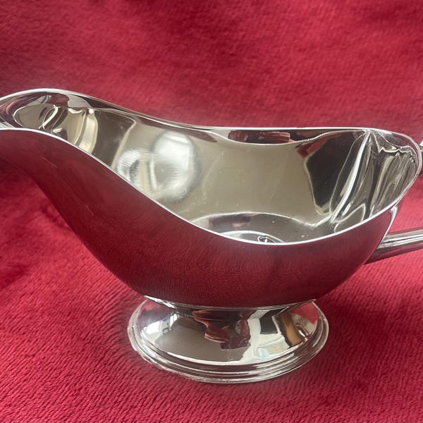 Vintage Silversåsskål med serveringsslev