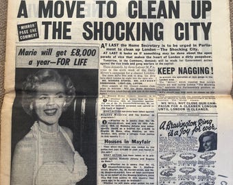 Vintage Daily Mirror - June 20th 1956 - At Last A Move To Clean Up City