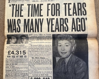 Vintage Daily Mirror - June 28th 1956 - The Time For Tears Was Many Years Ago