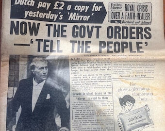 Vintage Daily Mirror - June 14th 1956 - Government Orders, Tell The People