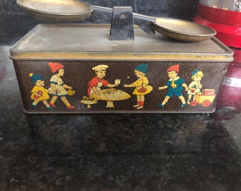 William Crawford & Sons Scales Biscuit Tin *Extremely Rare*