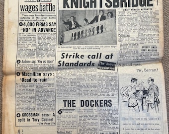 Vintage Daily Mirror - June 1st 1956 - Sacked!