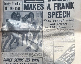 Vintage Daily Mirror - July 6th 1956 - Church Leader Makes A Frank Speech