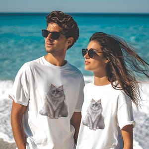 ペットの写真を漫画風にカスタマイズできるTシャツ | 犬、猫、ペットの絵をカスタマイズできるポートレート ジャンパー セーター Tシャツ アパレル ファミリー アウトフィット