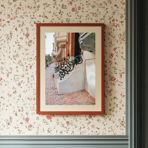 Beacon Hill Iron Scrollwork Fine Art Print ~ Art mural quartier historique de Boston ~ Art mural universitaire ~ Charme classique de la Nouvelle-Angleterre