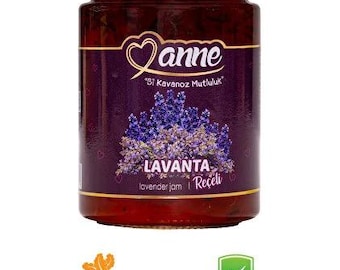 Mermelada de lavanda – Lavanda turca Receli hecha a mano – 100% natural, sin aditivos – Untable gourmet floral – Mermelada única para el desayuno