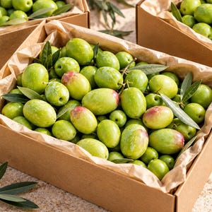 1 kg Raw Green Olives | Fresh New Harvest Olives | Uncured Olives for Home Curing | Mediterranean Green Olives
