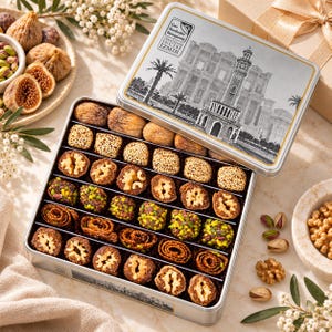 Confezione regalo di fichi turchi / Assortimento di fichi secchi premium da 640 g / Dolcetti di noci, pistacchi e sesamo / Regalo gastronomico di alta qualità