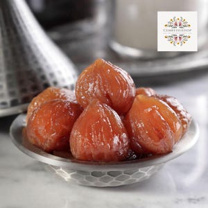 Chesnut candy | Turkish candied chesnut |  Traditional desserts | Natural sweet gift | Chesnut candy in glass bottle