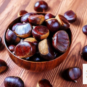 Castañas Orgánicas y Naturales / Frescas / Nutritivas y con Sabor Tradicional de Invierno / Snack Saludable sin Aditivos / Castañas Orgánicas