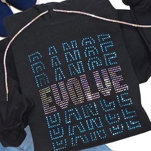 Custom Rhinestone Team Sweatshirt: Personalized Dance Mom Hoodie