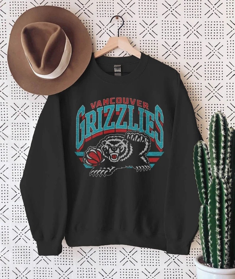90s Vancouver Grizzlies NBA Crewneck Sweatshirt Large Vintage 